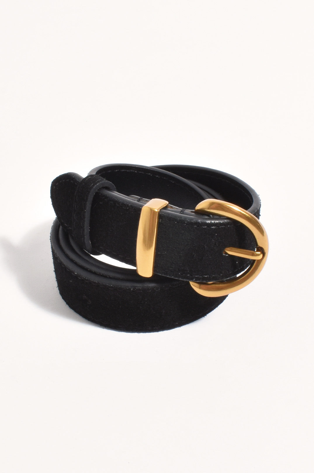 Metal Buckle Jeans Belt - Black Gold