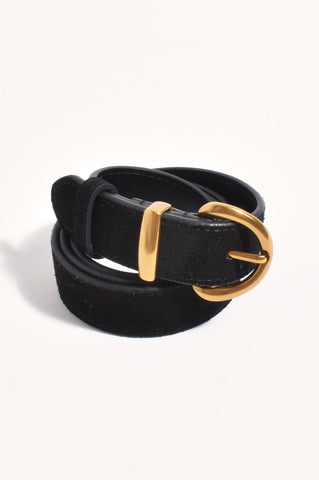 Metal Buckle Jeans Belt - Black Gold