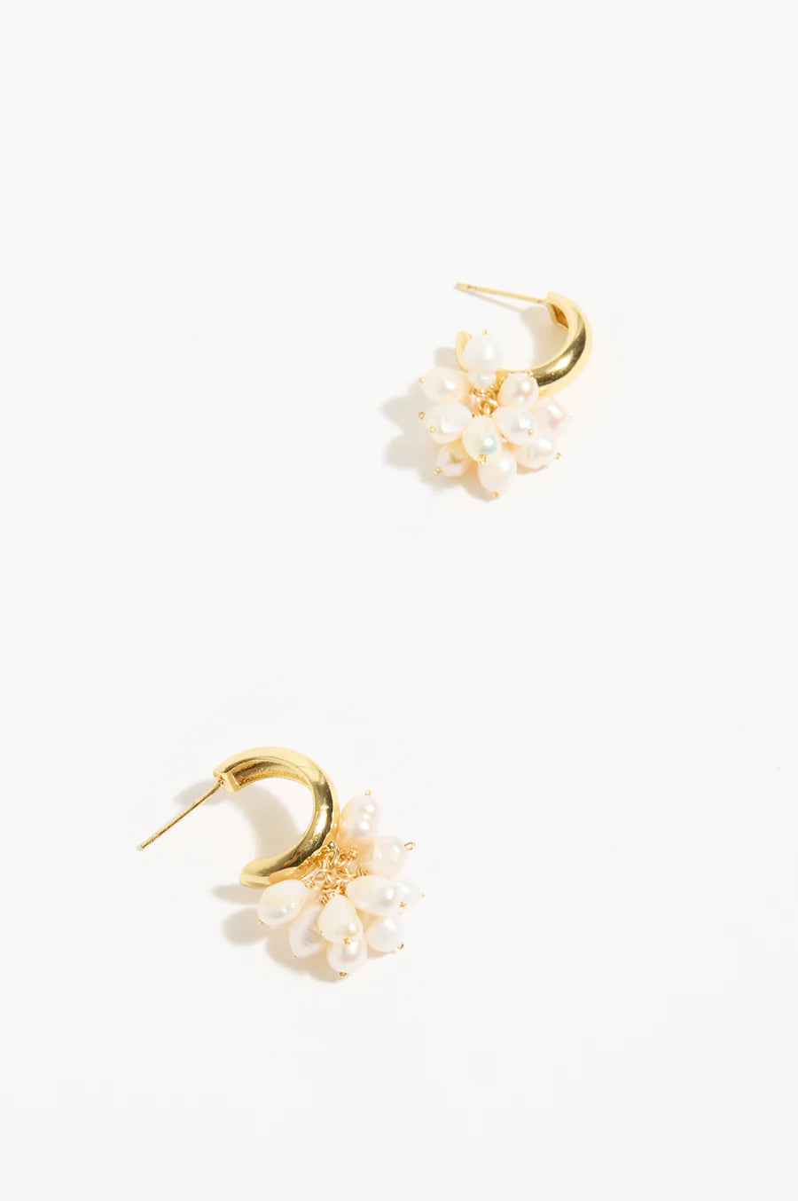 Freshwater Pearl Cluster Drop Mini Hoops