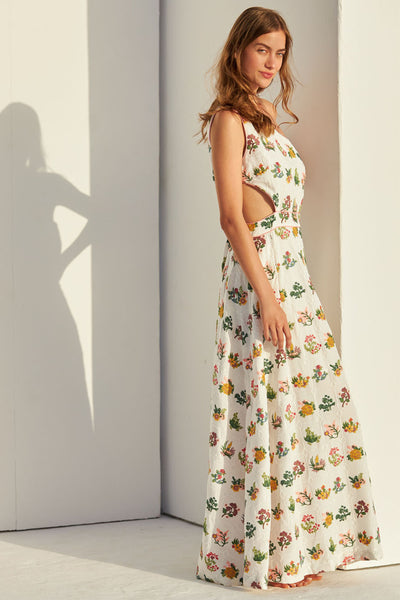 Assy One Shoulder Maxi Dress - White