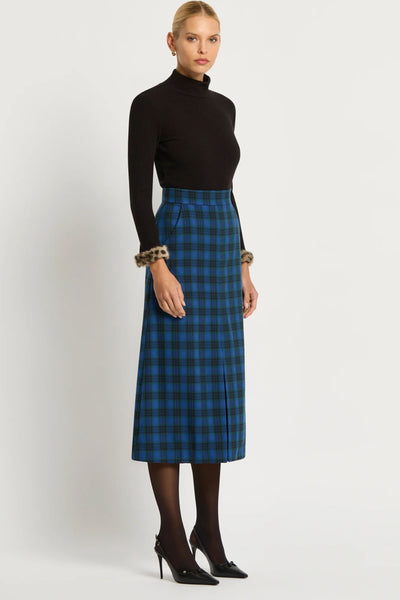 Blair Skirt - Blue Check