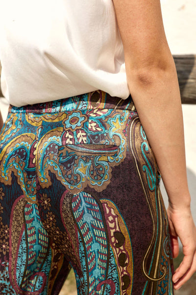 Carlo Silk Pant - Paisley Print