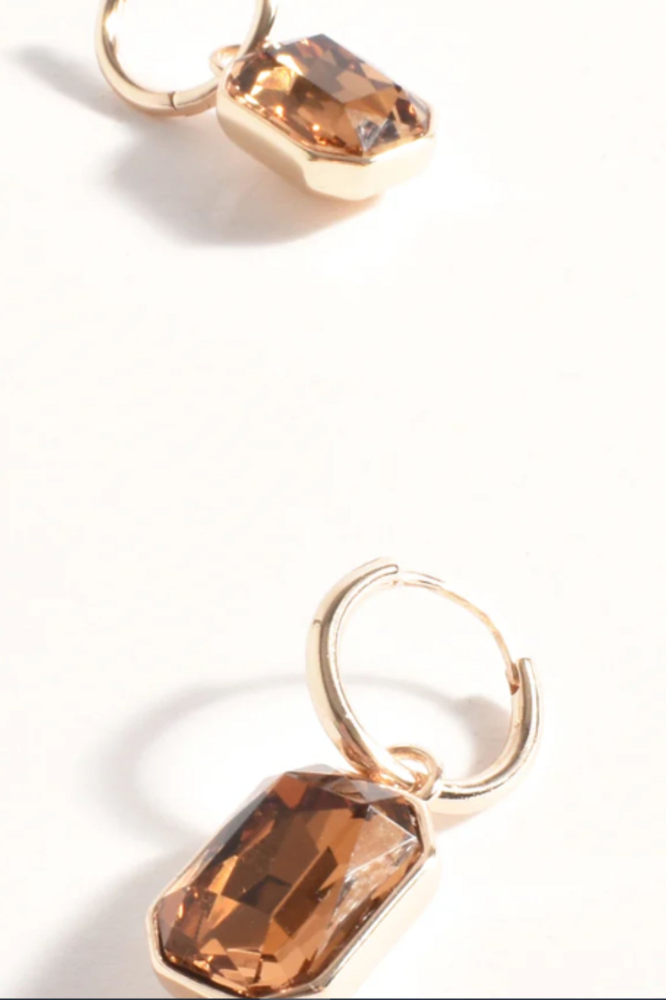 Mini Jewel Drop Earrings - Chocolate