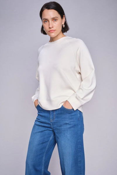 Abello O-LS Basic Sweatshirt - Ecru