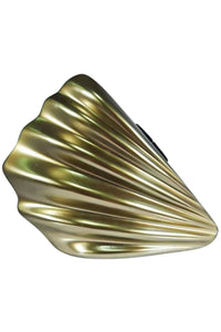 Adylyn Acrylic Seashell Clutch - Metallic Gold