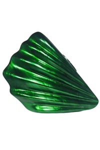 Adylyn Acrylic Seashell Clutch - Marble Green