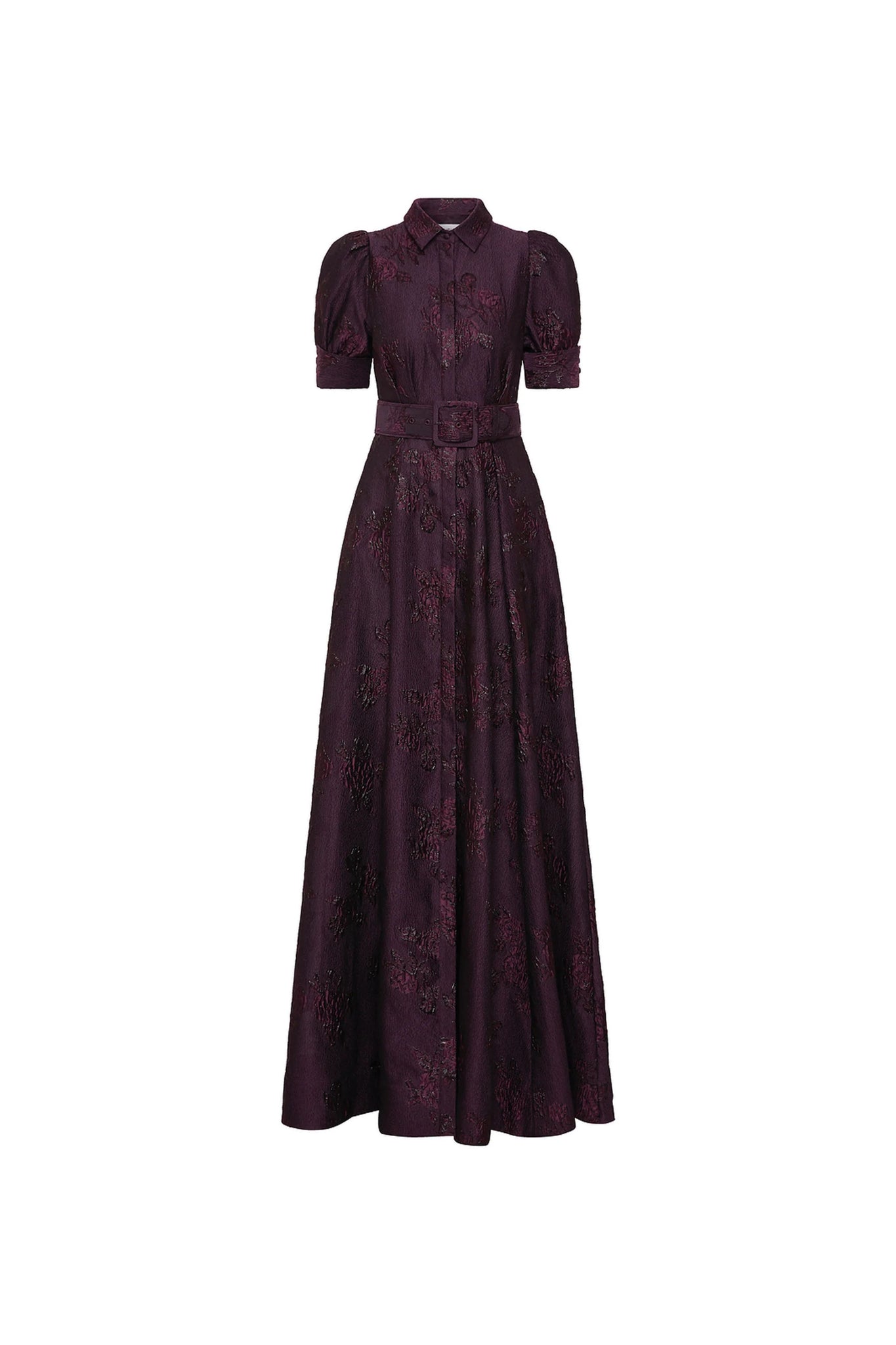 Afina Short Sleeve Gown - Blackberry