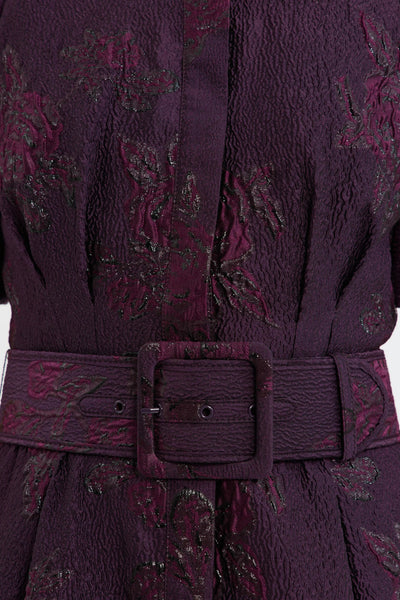 Afina Short Sleeve Gown - Blackberry