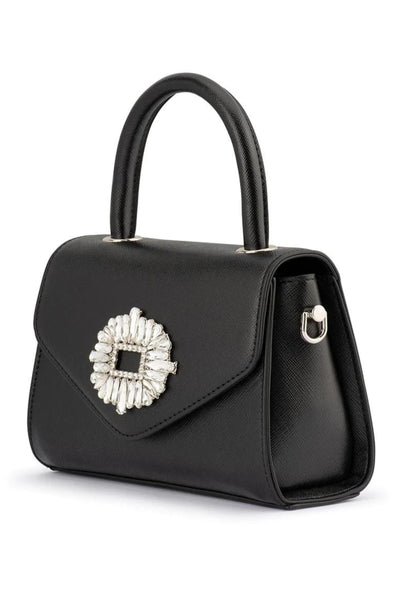 Alejandra Embellished Top Handle Bag - Black