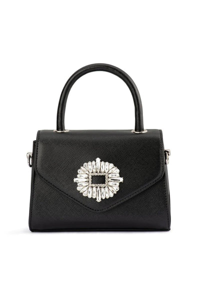 Alejandra Embellished Top Handle Bag - Black