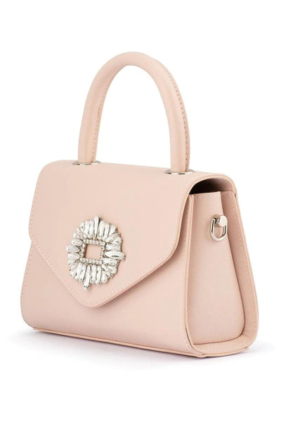 Alejandra Embellished Top Handle Bag - Blush