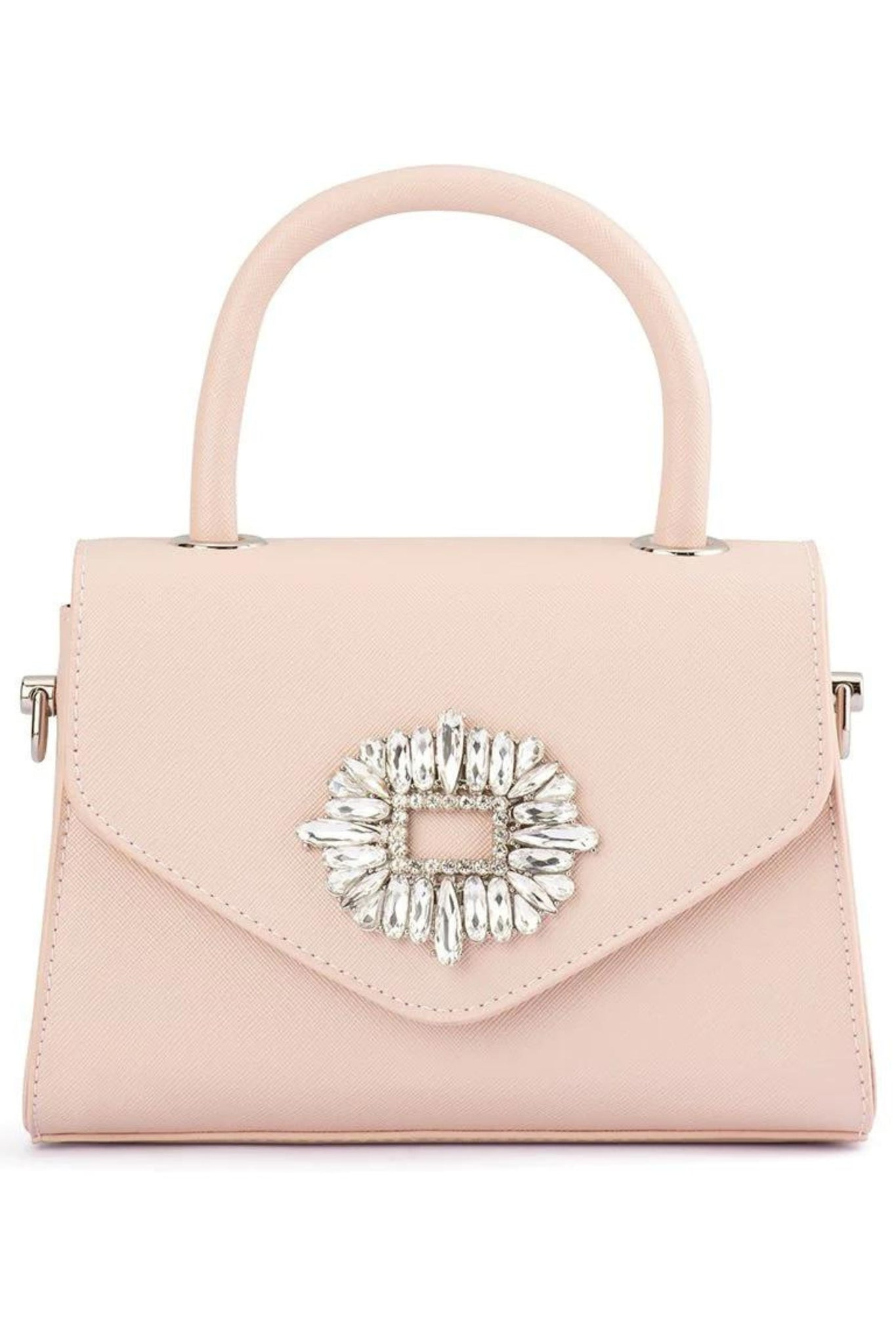 Alejandra Embellished Top Handle Bag - Blush