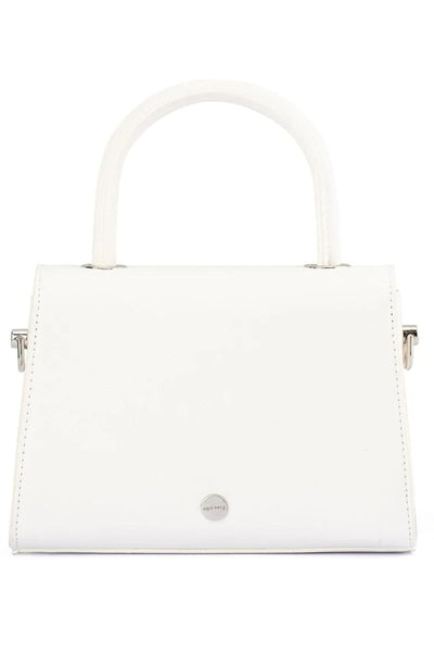 Alejandra Embellished Top Handle Bag - White