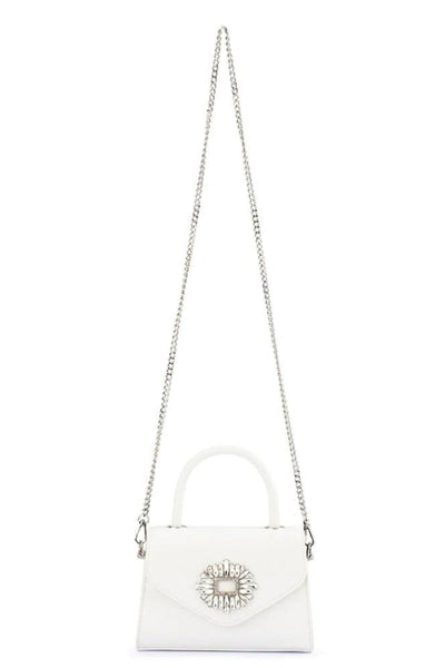 Alejandra Embellished Top Handle Bag - White