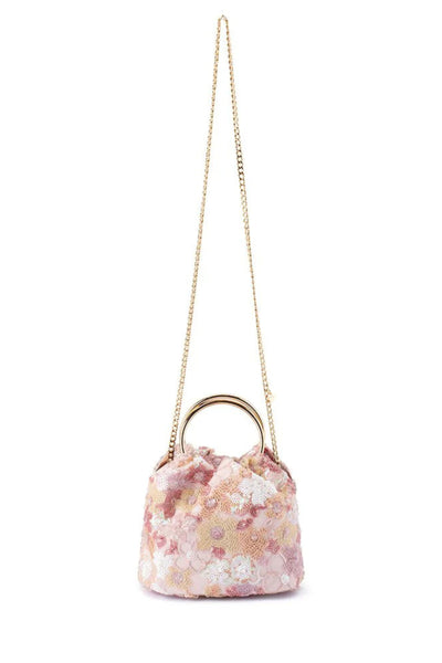 Alfie Floral Sequin Bag - Blush