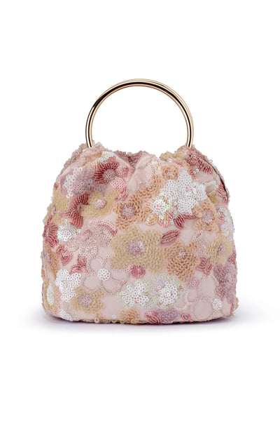 Alfie Floral Sequin Bag - Blush