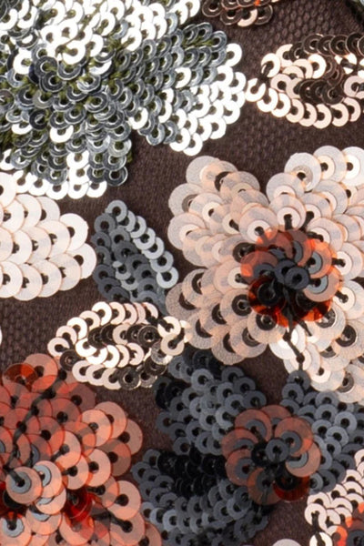 Alfie Floral Sequin Bag - Bronze