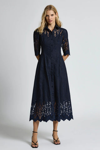 Alice Shirt Dress - Navy