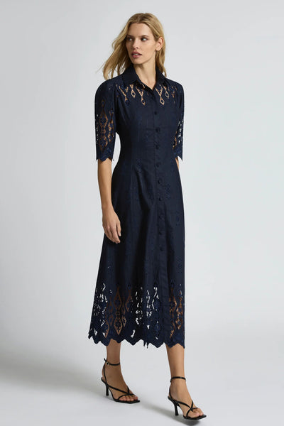 Alice Shirt Dress - Navy
