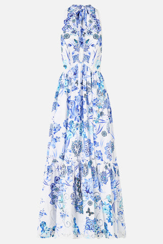 All About That Lace Ruffle Hem Halter Dress