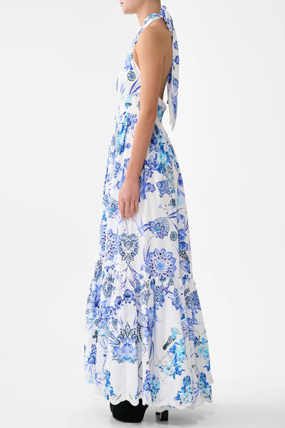 All About That Lace Ruffle Hem Halter Dress