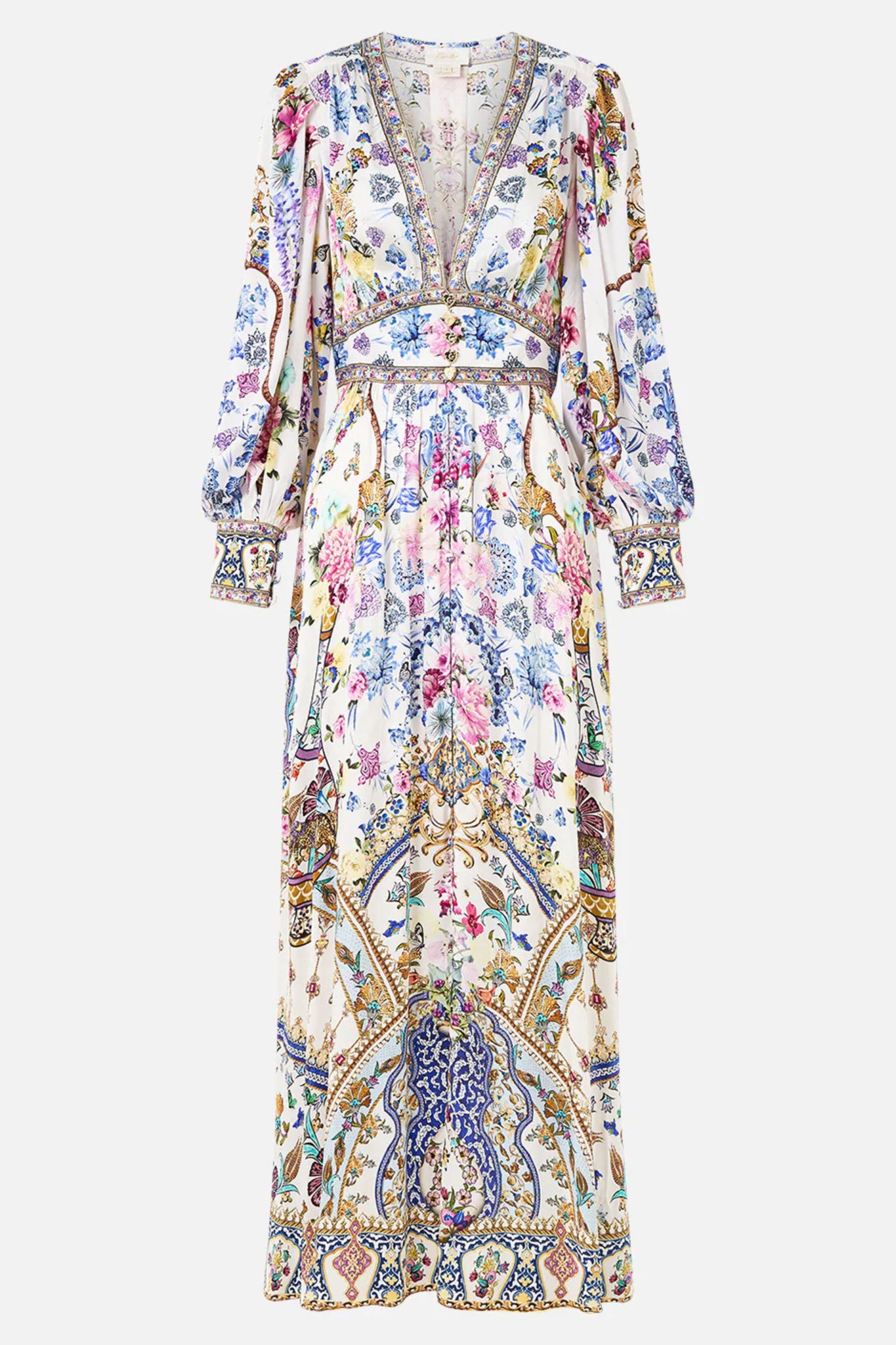 All About That Lace Shaped Waistband Dress with Gathered Sleeves