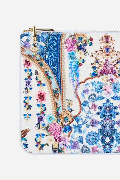 All About This Lace Small Canvas Clutch