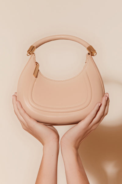 Amari Curved Event Bag - Nude