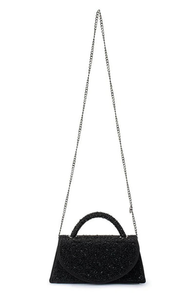 Anna Hotfix Top Handle Bag - Black