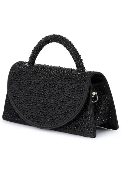 Anna Hotfix Top Handle Bag - Black