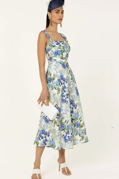 Antoinette Midi Dress - Blue Iris