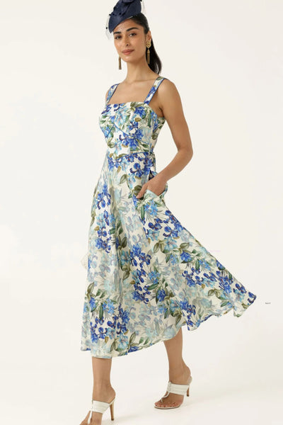 Antoinette Midi Dress - Blue Iris