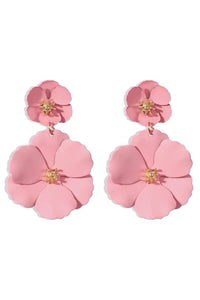 Aria Flower Earrings - Pink