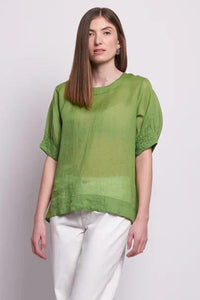 Art Space Ramie Top - Leaf SIZE 16 ONLY