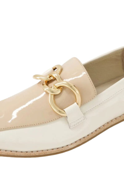 Ashvil Patent Leather Loafer - Cafe Ivory SIZE 39 ONLY