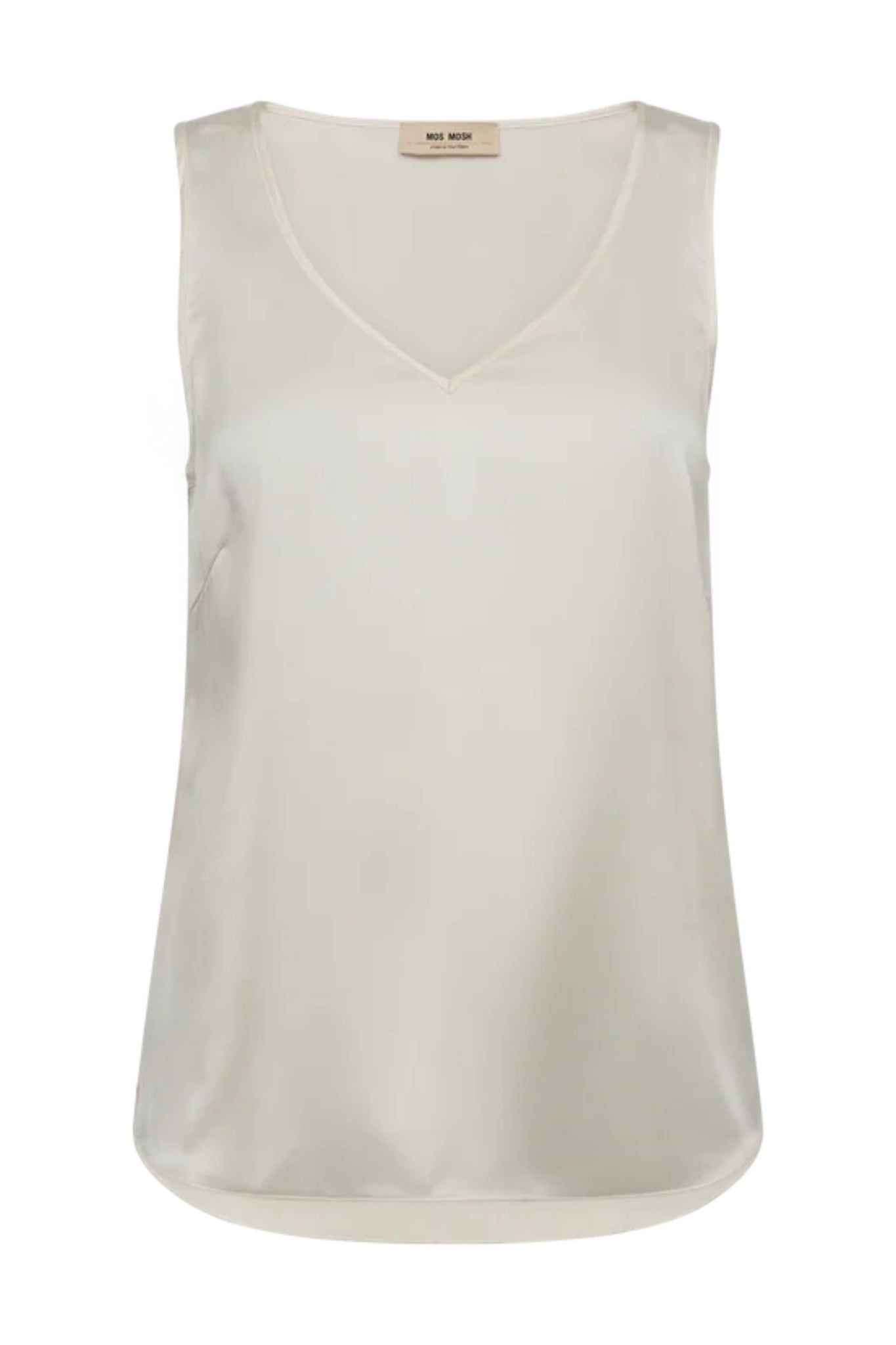 Astrid V-Neck Silk Tank Top - Ecru