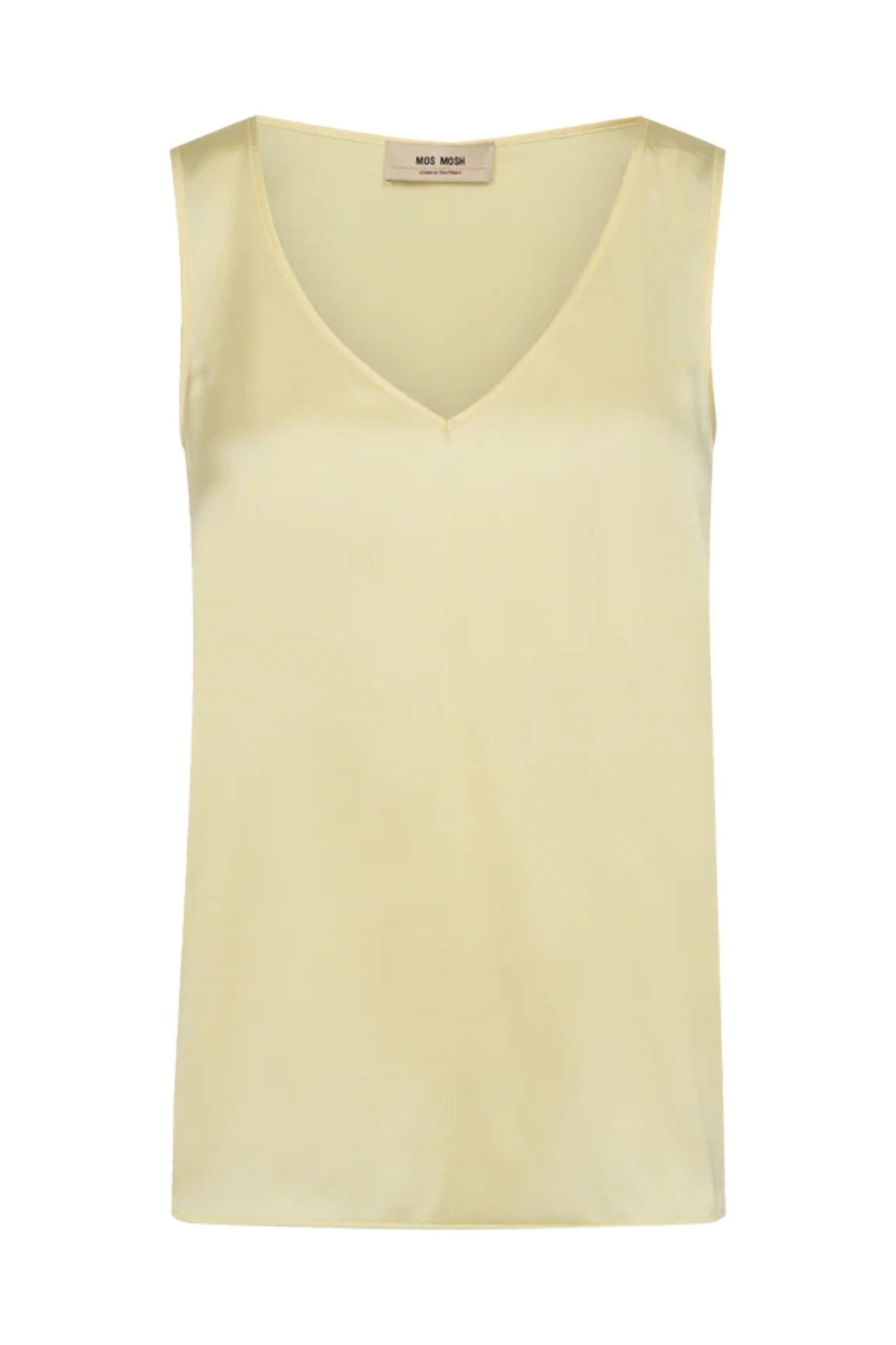 Astrid V-Neck Silk Tank Top - French Vanilla