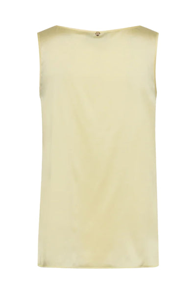 Astrid V-Neck Silk Tank Top - French Vanilla