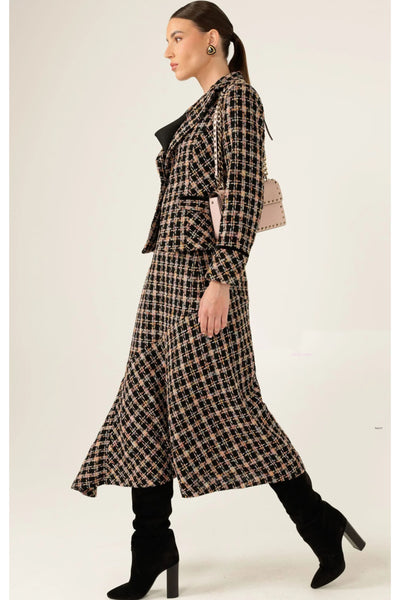 Audrey Jacket - Black Blush Check