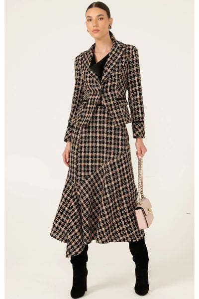 Audrey Jacket - Black Blush Check