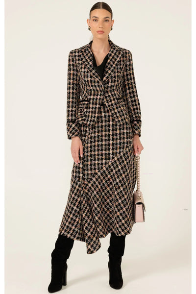 Audrey Jacket - Black Blush Check