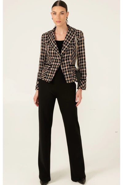Audrey Jacket - Black Blush Check
