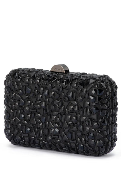 Aviva Crystal Clutch - Black