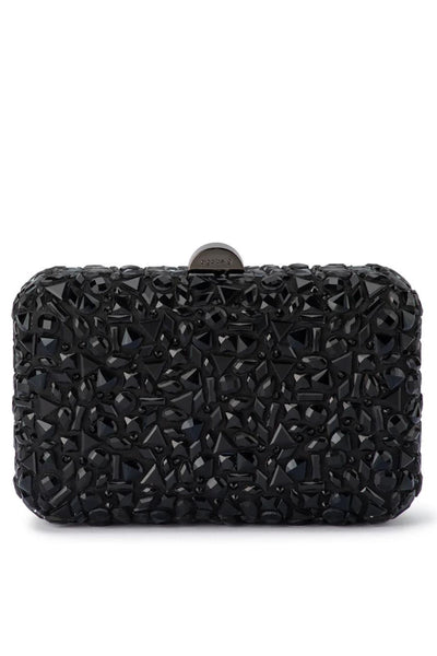 Aviva Crystal Clutch - Black