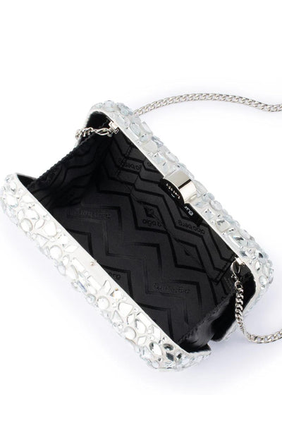 Aviva Crystal Clutch - Silver