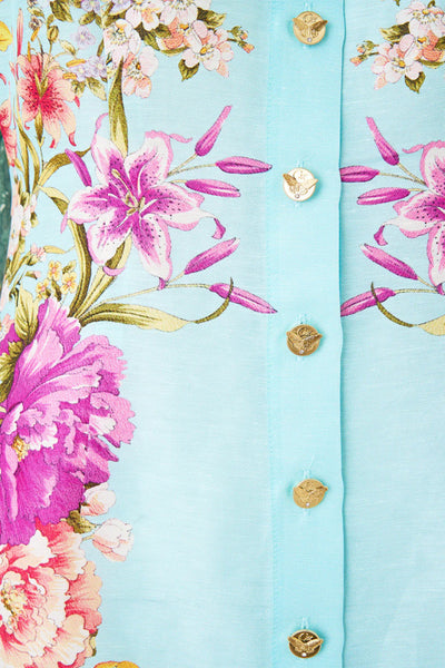 Bazaar Blooms Lace Sleeve Mini Dress