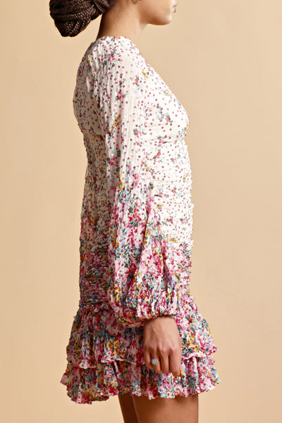 Beaded Mini Dress - Flora SIZE XL/14 ONLY