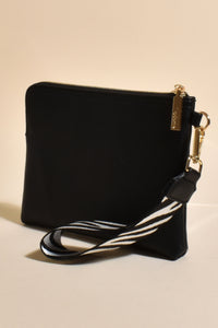 Becca Web Handle Pouch - Black Zebra