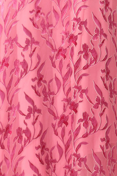 Bella Rose Maxi Wrap Dress - Magenta Botanical