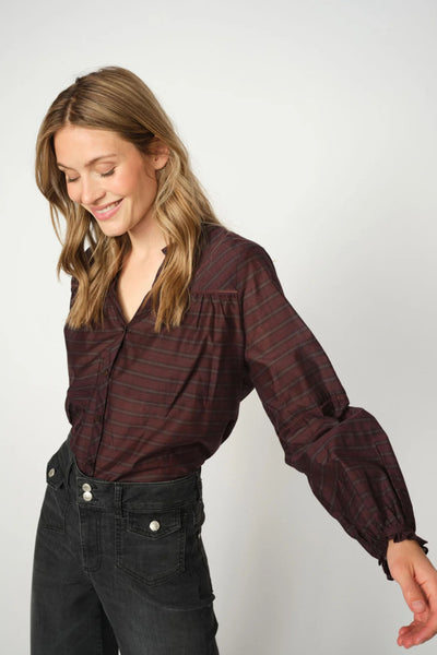 Benedetta Silky Shirt - Fudge